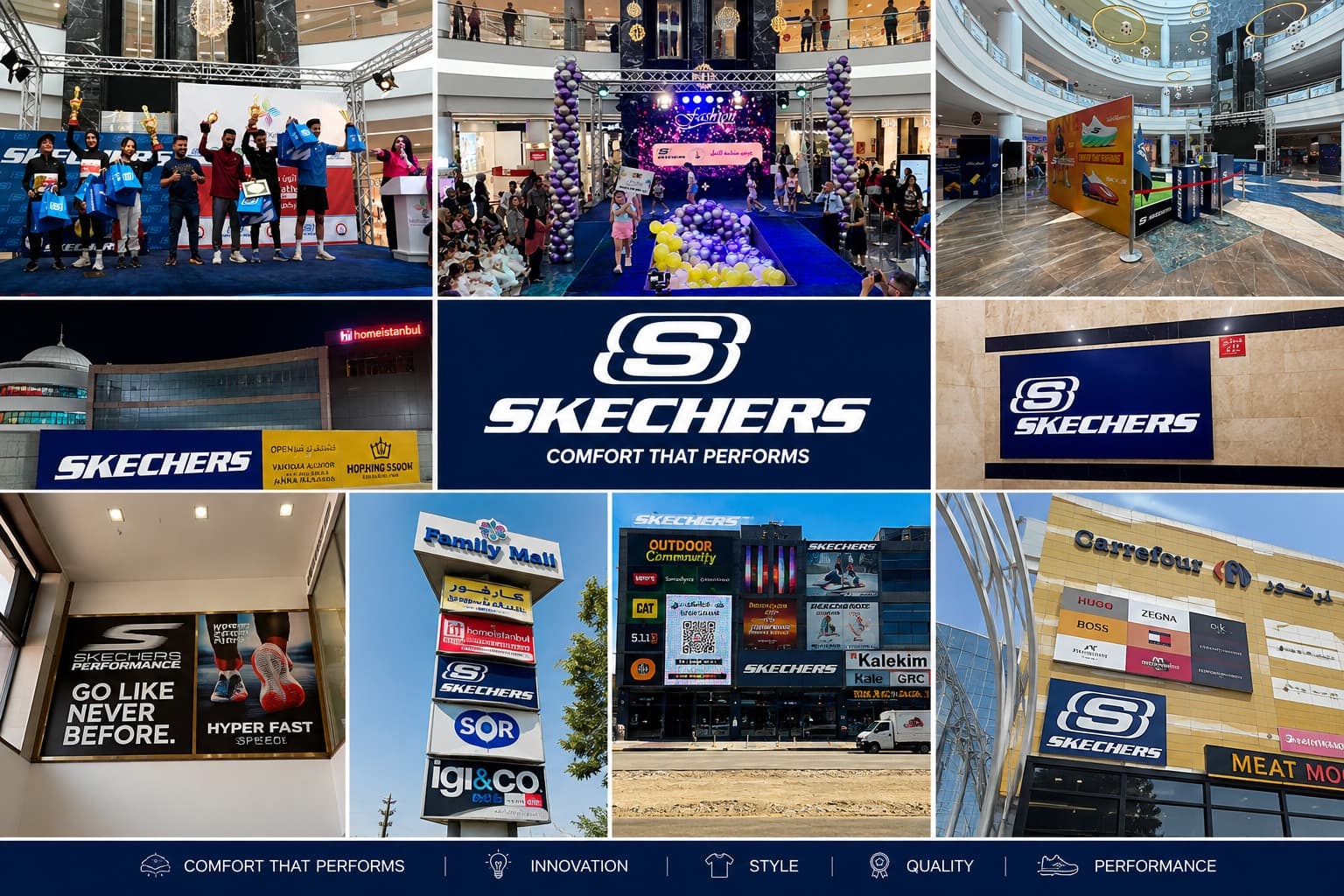 Skechers brand moments across stores, events, and campaigns